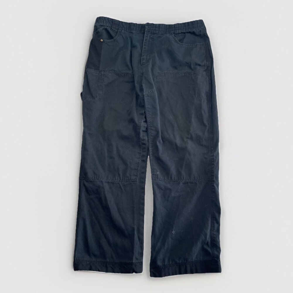 Y2K CAT Caterpillar Work Pants Carpenter Utility Black Baggy Skater 40 x 32 Read